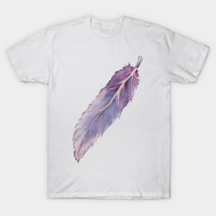 Watercolor lavender rose gold feather T-Shirt